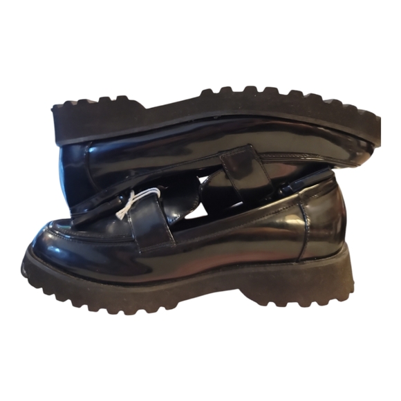Jones NY Priscilla loafers black faux leather womens 8.5 academia preppy goth - Picture 6 of 7